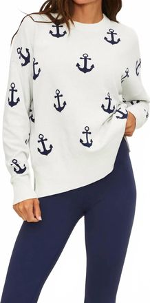 Beach Riot Callie Sweater In Regatta Anchor