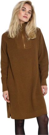 Kaffe Lioa Jurk - Dames - Jurken - Bruin - Maat: M Katoen