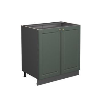 Vicco Armario Bajo Para Fregadero Fame-line, Verde Dorado Casa De Campo, 80 Cm Con Estante, Sin Encimera Vicco
