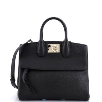 Ferragamo Studio Satchel Leather Medium