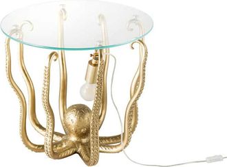 Global Interiors Design Beistelltisch Wildlife Octopus mit integrierter Lampe, ø 50 x 46 cm