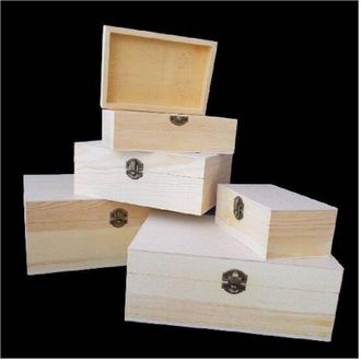 Trade Shop Trade Shop - Set 5 Scatole In Legno Decoro Decoupage Portagioie Matrioska Scatola Cofanetto