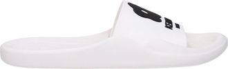 Kenzo Womens Slide Sandals Logo Detail - White Cotton - Size EU 36