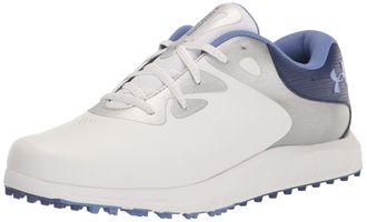 Under Armour Womens Ua W Charged Breathe 2 SL Molded TPU, 100 White Metallic Silver Baja Blue, 5.5 UK