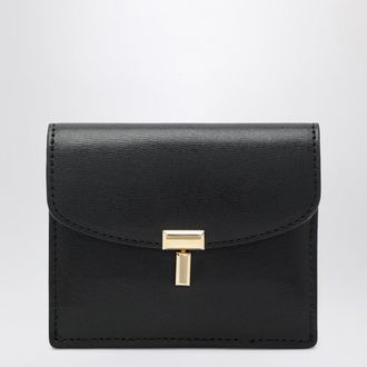 Toteme Black smooth-leather T-lock card holder
