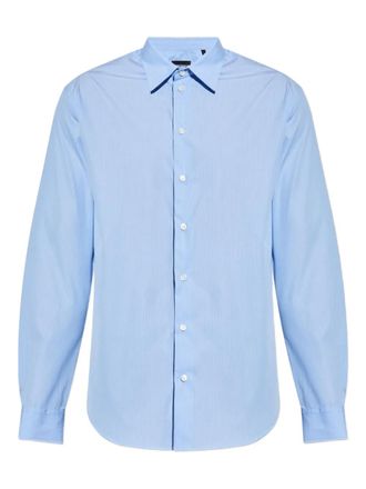 Emporio Armani Gestreept overhemd met lange mouwen - Blauw