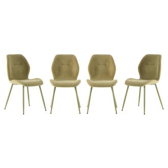 Calicosy Juego de 4 sillas de tela h86 cm - verde