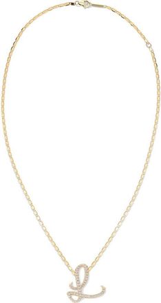 Lana Jewelry 14K Gold Malibu Diamond Initial Necklace in 14K Yellow Gold - B at Nordstrom