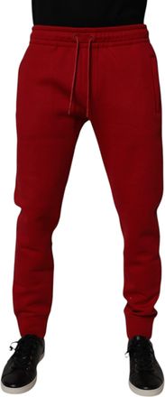Dolce & Gabbana Red DG Logo Cotton Jogger Men SweatMens Mens Pants (Pre-Owned)