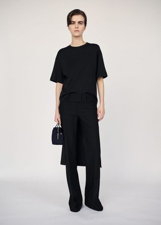 Mango Maglietta cotone lunga nero - Donna - S - MANGO