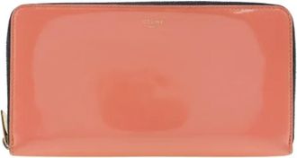 Celine Tweedehands leren portemonnees - Dames - Vintage Accessoires - Oranje - ONE Size - Vintage