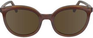 Longchamp 50mm Round Sunglasses in Brown/Caramel at Nordstrom Rack