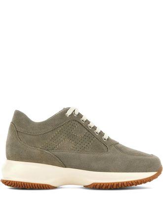Hogan Interactive sneakers - women - Calf Suede/Fabric/Rubber - 38.5 - Green