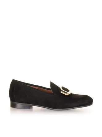 Evaluna Black Suede loafers