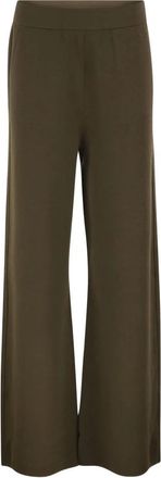 Max Mara Wijde broek - Dames - Wijde Broeken - Bruin - M - Broeken