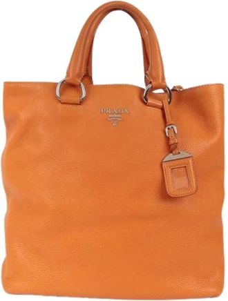 Prada Pre-owned Tote Bags, female, Orange, Size: ONE SIZE Pre-owned Bn1713 Tote Shoulder Bag