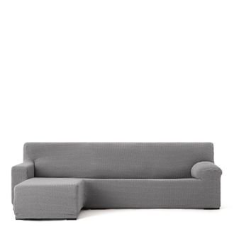 Eysa Funda de sof&aacute; chaise longue izquierda b/c gris 250 - 360 cm