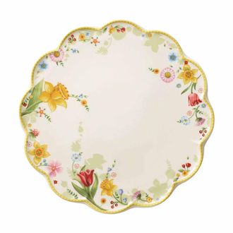 Villeroy & Boch Spring Awakening Vassoio Per Dolci E Torte Giallo,verde, Piatto Per Torta, Pasqua Decorazioni, Porcellana Premium