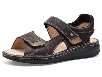 Finn Comfort Skiathos Darkbrown/Truffle Grass/Nubuk Mens Sandals Darkbrown/Truffle : EU 46 (US Mens 12-12.5) D - Medium, Leather