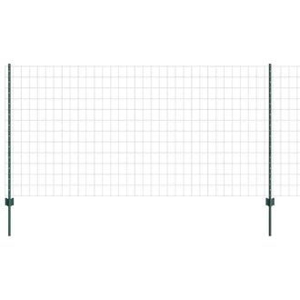 Berkfield Home Euro Fence with 11 U Posts Green 1, 2x25 m Steel