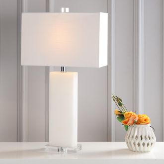 Jonathan Y Designs Tiggie 27 Alabaster LED Table Lamp
