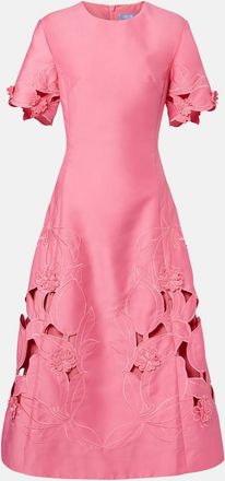 LEO LIN Caroline laser-cut midi dress