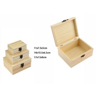 Trade Shop Trade Shop - Set 3 Scatole In Legno Decoupage Tris Matrioska Scatola Cofanetto 74013a Ly30114