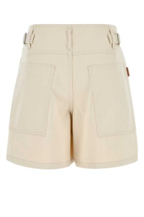 Jil Sander Zand Denim Bermuda Korte Broek