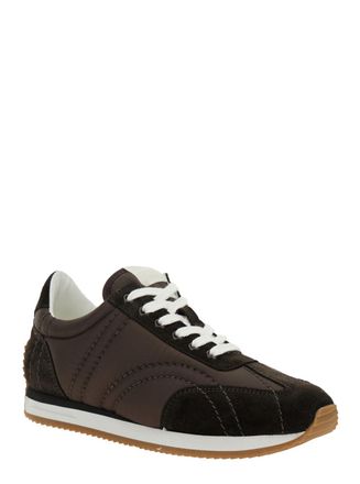 Toteme Womens Brown Sneakers With Logo Detail Polyester Recycled Trainers