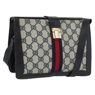 Gucci Pre-owned Cross Body Bags, female, Multicolor, Size: ONE SIZE Pre-owned Vintage GG Canvas Shoulder Bag