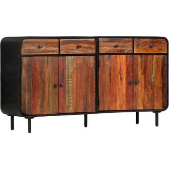 vidaXL Aparador De Madera Maciza Reciclada 140x35x76 Cm Vidaxl