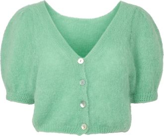 Americandreams Harper Cardigan - Dames - Vesten - Groen - M - Wol - Truien & Vesten