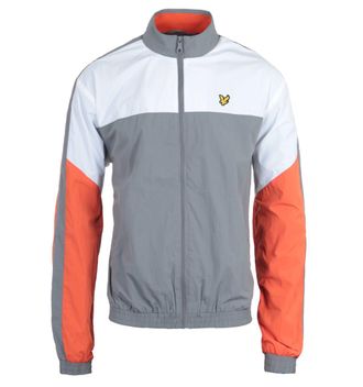 Lyle & Scott halfgrijs gemêleerd trainingsjack met meerdere panelen en ritssluiting