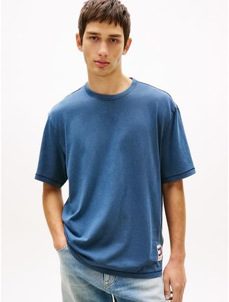 Tommy Hilfiger Mens Tommy Jeans Back Wavy Flag T-Shirt - Navy - XXL