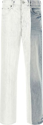 Purple Cotton Straight-Leg Mens Jeans