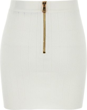 Balmain Blanc Vi Pl Gonne Skirt