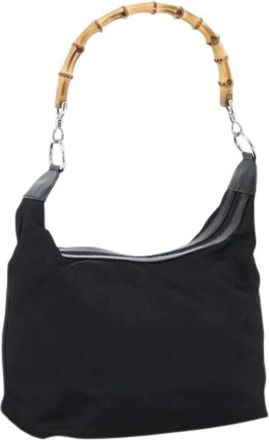 Gucci Pre-owned Vintage Nylon Handtas - Dames - Vintage Schoudertas - Zwart - ONE Size - Nylon - Vintage