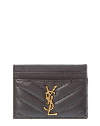 Saint Laurent Monogram Matelasse Leather Card Holder
