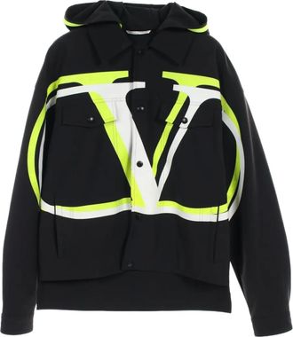 Valentino Giacca VLogo con cappuccio anni 2000 - Nero