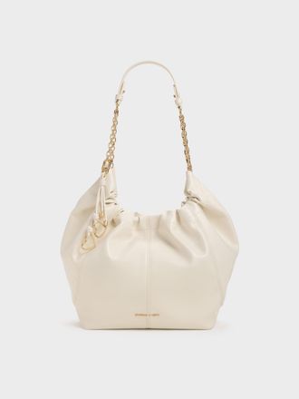 Charles & Keith Ciara Ruched Hobo Bag