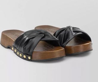 Ganni leather slides