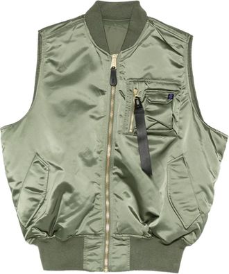 Alpha Industries zip pocket gilets - Green