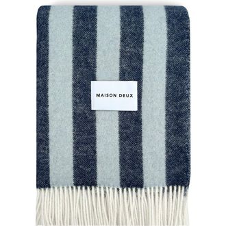 Maison Deux Candy Wrap Blanket in Navy at Nordstrom, Size Medium