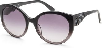 Swarovski Womens 57mm Black Grey Gradient Sunglasses