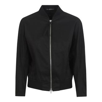 Yohji Yamamoto Light Jackets, female, Black, Size: M Cotton Twill Short Blouson