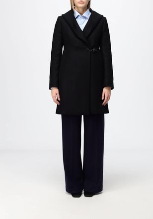 Fay Cappotto doppiopetto al ginocchio in lana e cashmere con cappuccio e collo a scialle