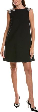 Oscar De La Renta Oscar De La Renta Double Face Silk-Lined Wool-Blend Cocktail Dress