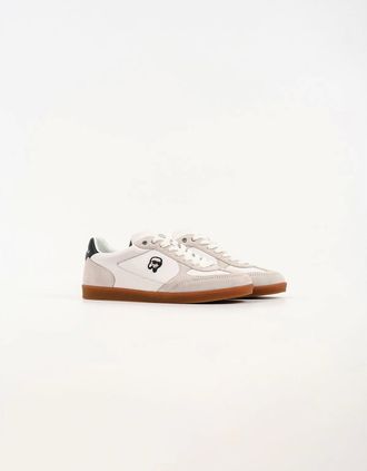 Karl Lagerfeld Womens Karl Lagerfeld Kandidate NFT Leather Womens White Trainers - Size: 6