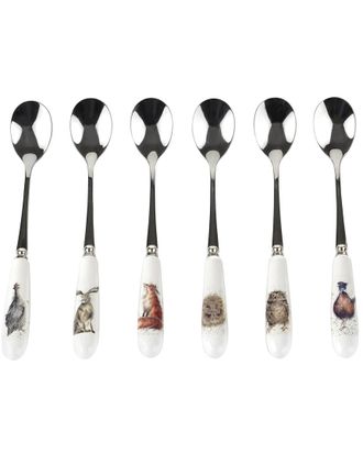 Royal Worcester Set Of 6 Tea Spoons