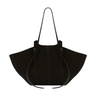 Yuzefi Zwarte Mochi Suede Handtas - Dames - Handtassen - Zwart - ONE Size - Tassen